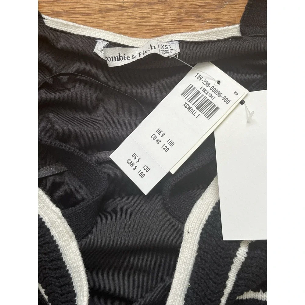 Abercrombie & Fitch Black Crochet Style Maxi Dress  , Size XS‎ Tall